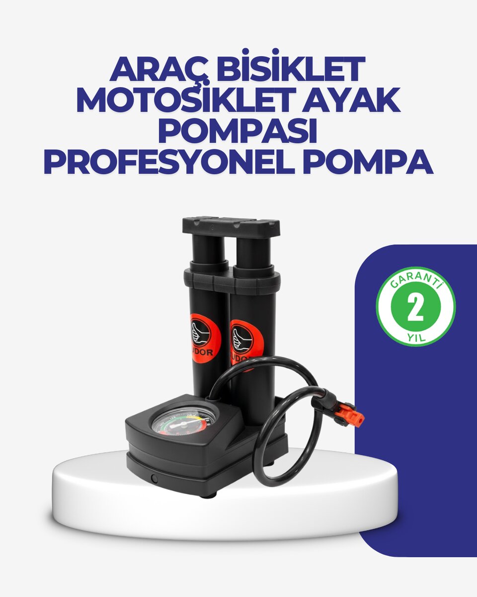 Kaymaz Pedallı Ayaklı Hava Pompası Tüm Supap Uyumlu Kaymaz Pedallı Ayaklı Hava Pompası Tüm Supap Uyumlu