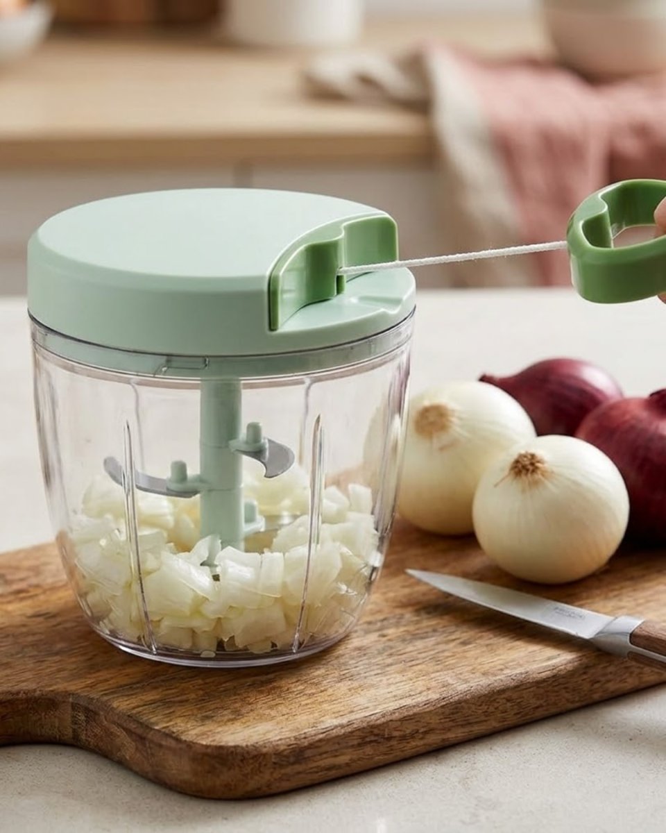 Manuel İpli Sebze Doğrayıcı Çok Bıçaklı Pratik Mutfak Blenderı Manuel İpli Sebze Doğrayıcı Çok Bıçaklı Pratik Mutfak Blenderı