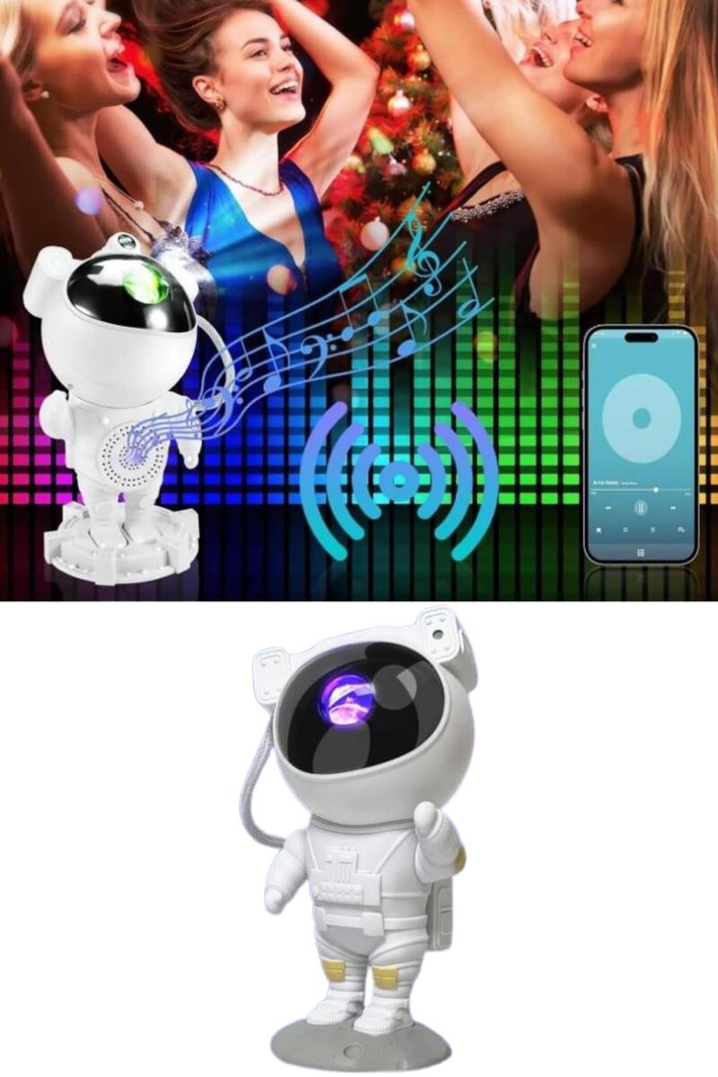 Projeksiyon Astronot Lamba Speaker Sevimli Astronot Bluetooth Hoparlör Projeksiyon Astronot Lamba Speaker Sevimli Astronot Bluetooth Hoparlör