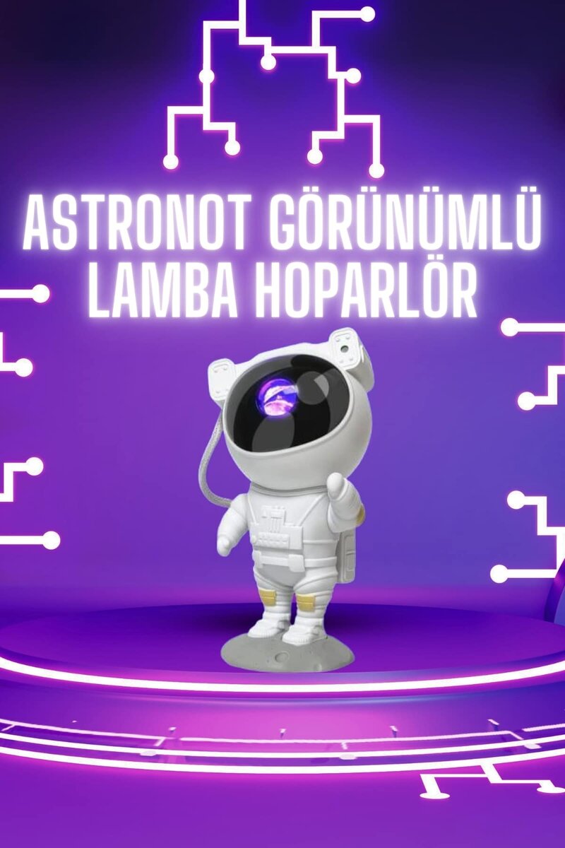 Astronot Şeklinde Bluetooth Hoparlör Gökyüzü Kumandalı Aydınlatma Lamba Astronot Şeklinde Bluetooth Hoparlör Gökyüzü Kumandalı Aydınlatma Lamba