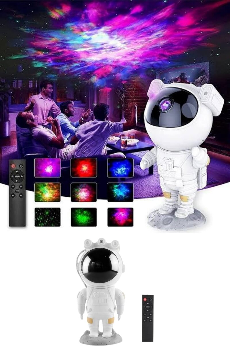 Astronot Şeklinde Bluetooth Hoparlör Gökyüzü Kumandalı Aydınlatma Lamba Astronot Şeklinde Bluetooth Hoparlör Gökyüzü Kumandalı Aydınlatma Lamba