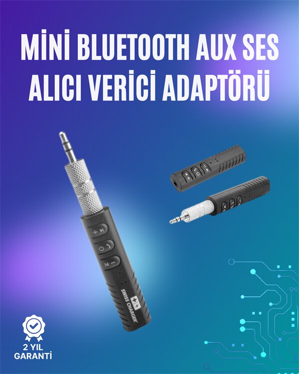 Mini Bluetooth Müzik Alıcısı | Ev & Araç Stereo Sistemlerine Kablosuz Bağlantı Mini Bluetooth Müzik Alıcısı | Ev & Araç Stereo Sistemlerine Kablosuz Bağlantı