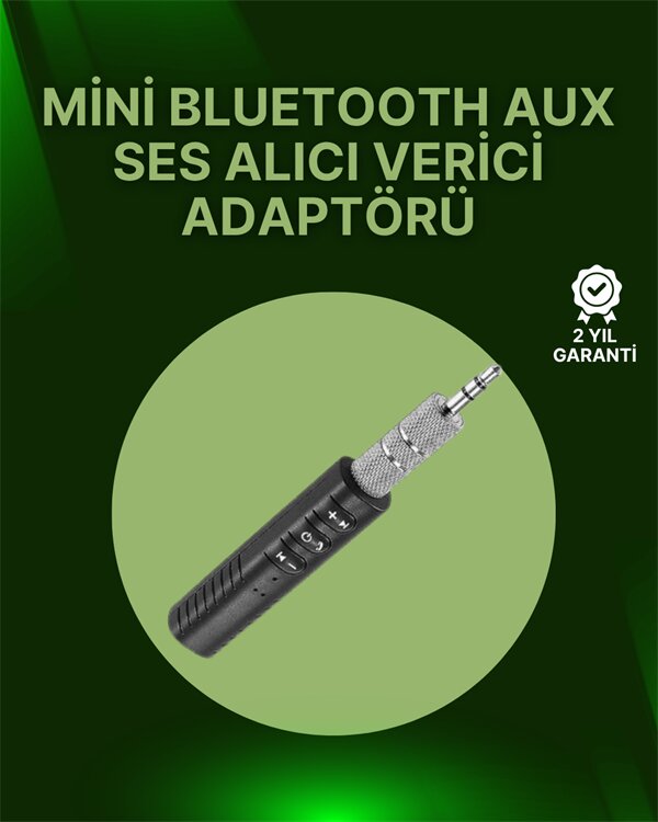 Bluetooth 4.1 Ses Alıcısı | 3.5mm Girişli Hoparlör &amp; Kulaklıklar İçin Kablosuz Dönüştürücü
