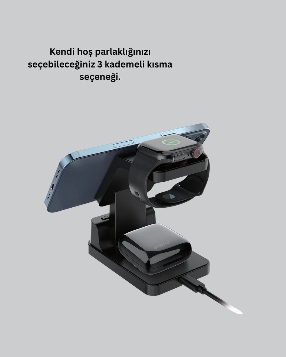 4’ü 1 Arada Kablosuz Şarj İstasyonu – LED Saat Ekranlı, Apple Uyumlu, Akıllı Güvenlik Koruması 4’ü 1 Arada Kablosuz Şarj İstasyonu – LED Saat Ekranlı, Apple Uyumlu, Akıllı Güvenlik Koruması