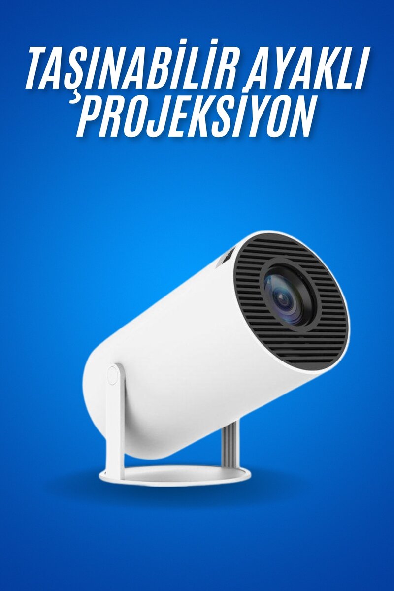 Sinema Projektörü Android HDMI USB WİFİ Ses Çıkışlı Ayaklı Projeksiyon Taşınabilir Sinema Projektörü Android HDMI USB WİFİ Ses Çıkışlı Ayaklı Projeksiyon Taşınabilir