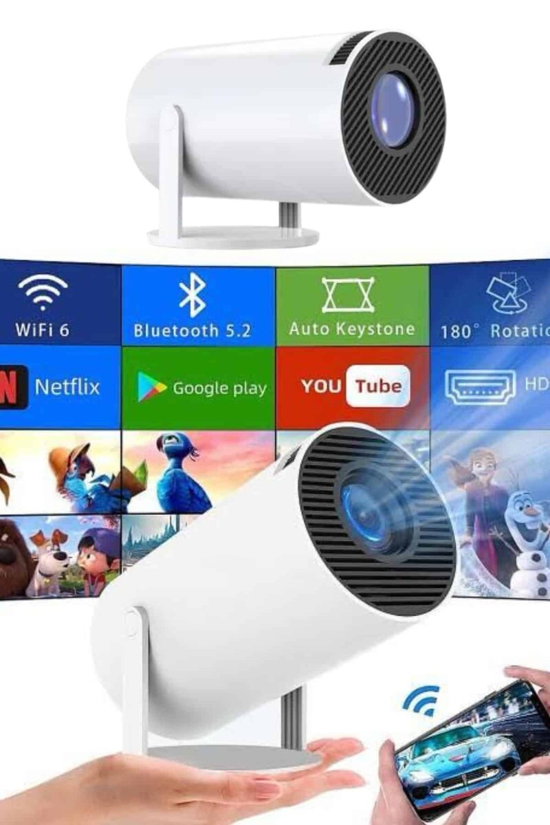 Sinema Projektörü Android HDMI USB WİFİ Ses Çıkışlı Ayaklı Projeksiyon Taşınabilir Sinema Projektörü Android HDMI USB WİFİ Ses Çıkışlı Ayaklı Projeksiyon Taşınabilir