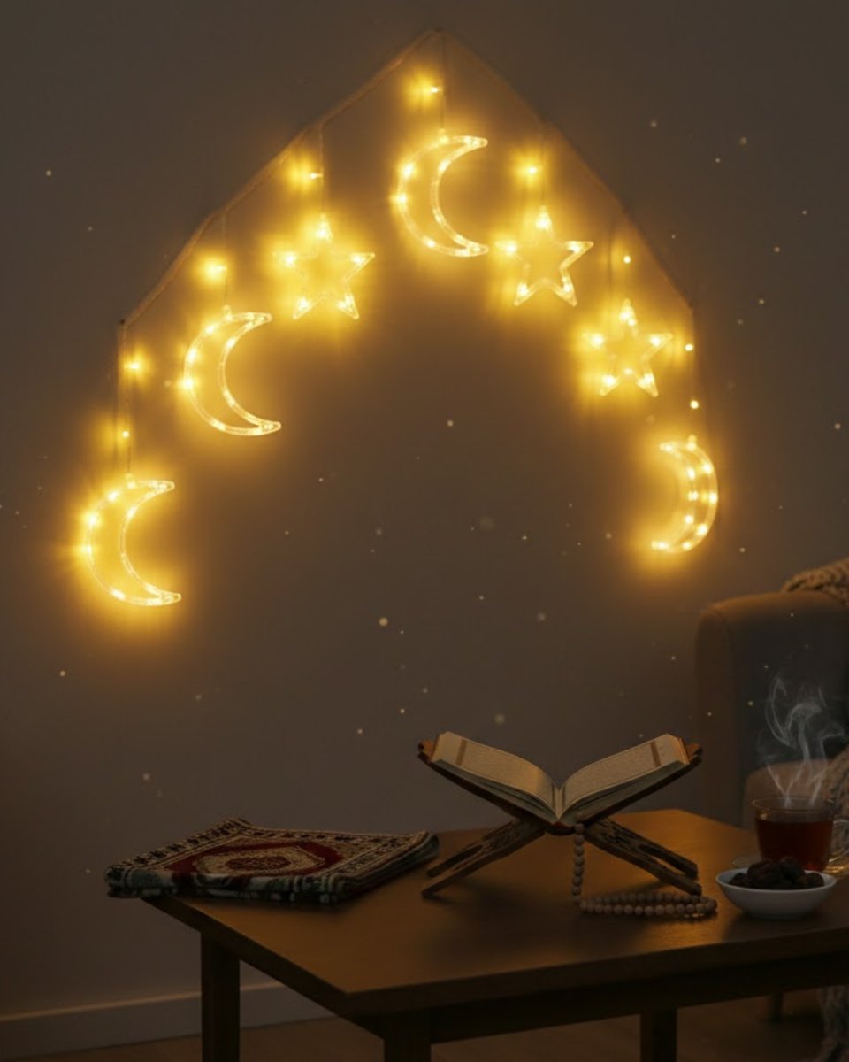 Ramazan Dekorasyon İçin Büyük Ay Yıldız Led Işık Ramazan Dekorasyon İçin Büyük Ay Yıldız Led Işık