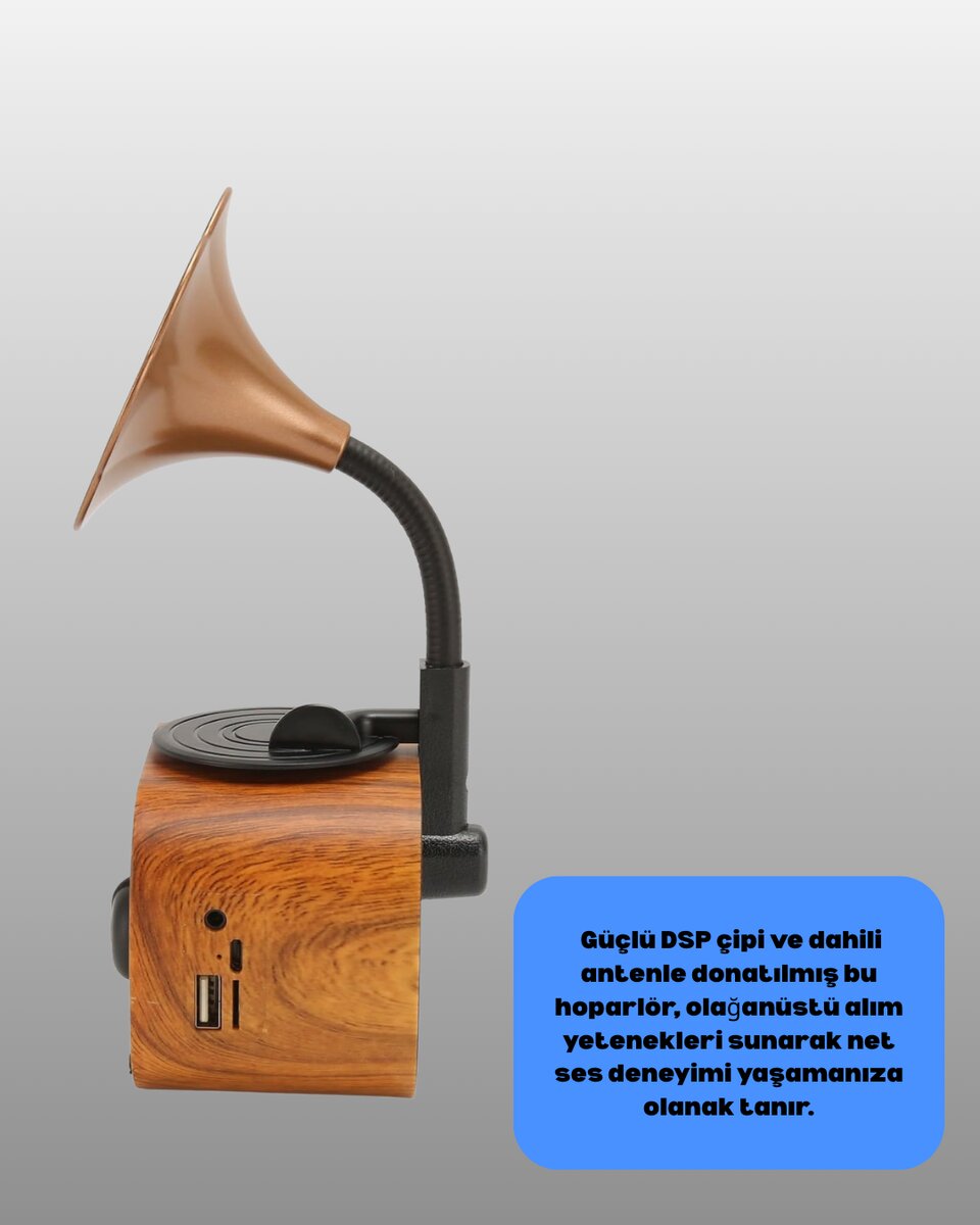 Şarjlı Mini Retro Radyo Bluetooth Hoparlör Çoklu Bağlantı Seçenekli Şarjlı Mini Retro Radyo Bluetooth Hoparlör Çoklu Bağlantı Seçenekli