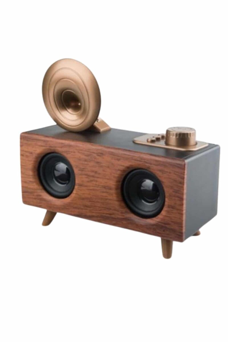 Bluetooth Nostalji Speaker Radyo Gramofon Ahşap Renk Vintage Bluetooth Nostalji Speaker Radyo Gramofon Ahşap Renk Vintage