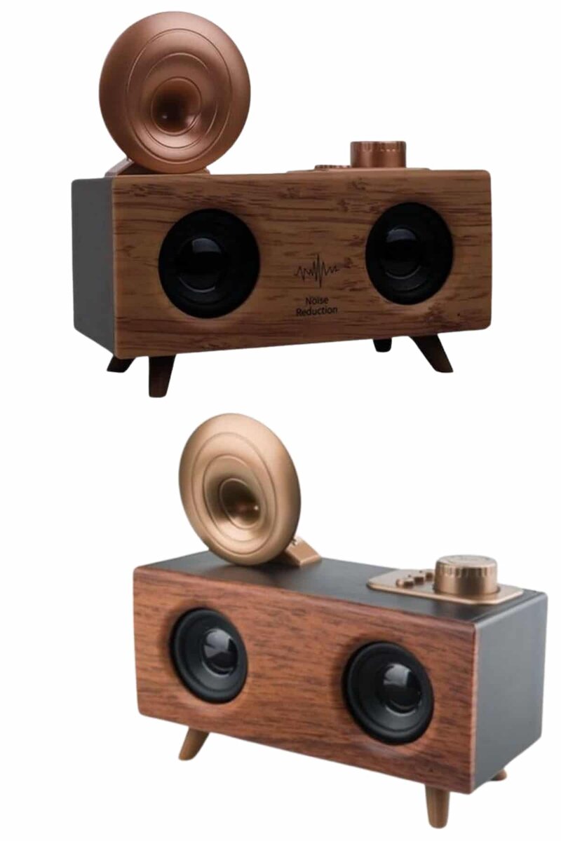 Bluetooth Nostalji Speaker Radyo Gramofon Ahşap Renk Vintage Bluetooth Nostalji Speaker Radyo Gramofon Ahşap Renk Vintage