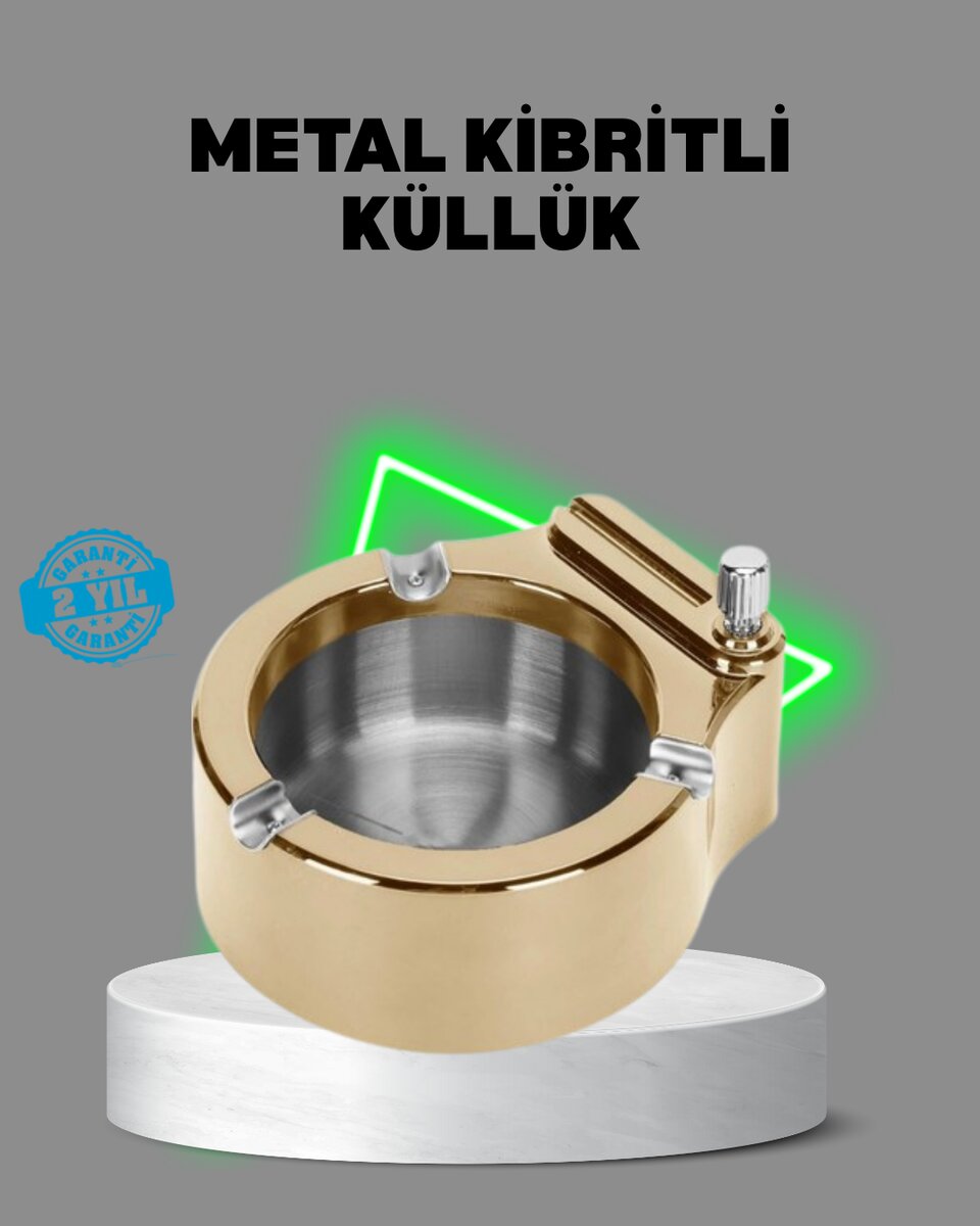 Çakmaklı Küllük Paslanmaz Metal Dayanıklı Tasarım Çakmaklı Küllük Paslanmaz Metal Dayanıklı Tasarım