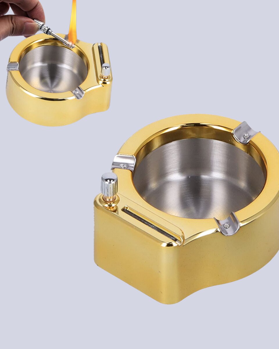 Çakmaklı Küllük Paslanmaz Metal Dayanıklı Tasarım Çakmaklı Küllük Paslanmaz Metal Dayanıklı Tasarım