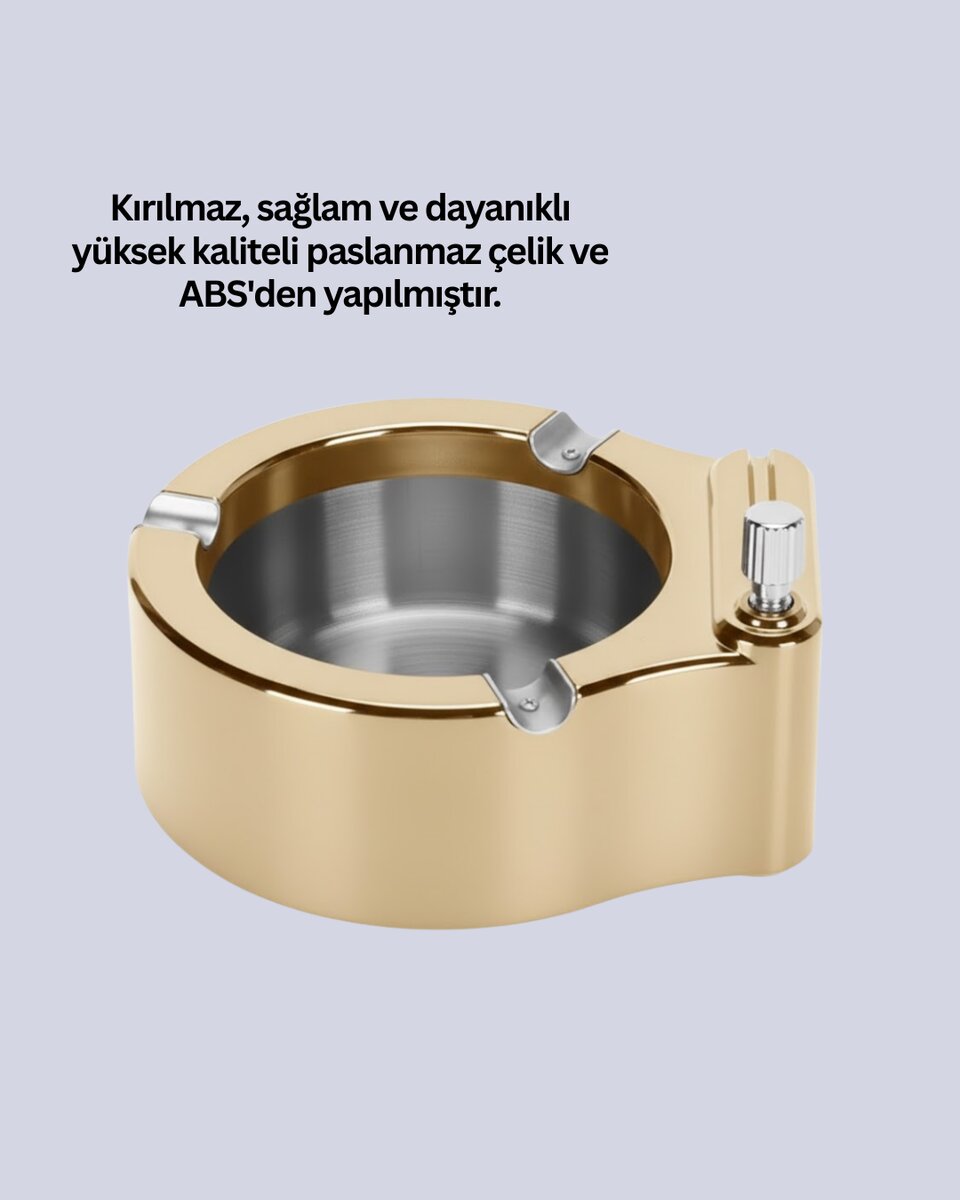 Çakmaklı Küllük Paslanmaz Metal Dayanıklı Tasarım Çakmaklı Küllük Paslanmaz Metal Dayanıklı Tasarım