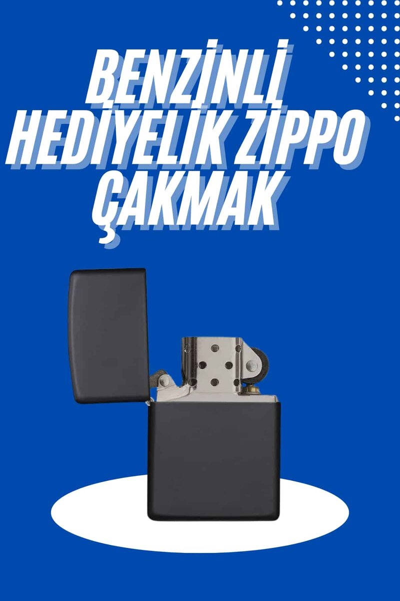 Doldurulabilir Siyah Benzinli Çakmak Metalik Doldurulabilir Siyah Benzinli Çakmak Metalik