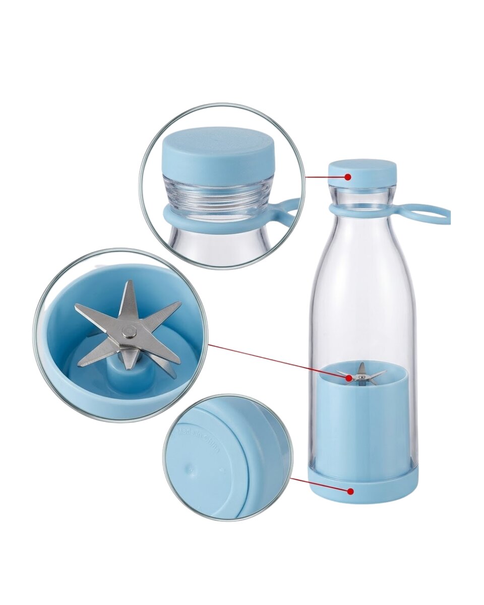 Mini Blender USB Şarjlı 380 ml Smoothie Hazırlayıcı Hafif ve Pratik Tasarım Mini Blender USB Şarjlı 380 ml Smoothie Hazırlayıcı Hafif ve Pratik Tasarım