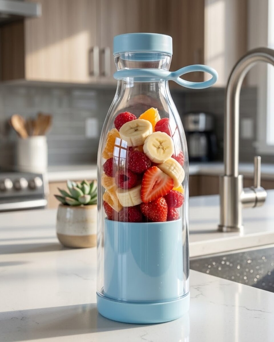 Mini Blender USB Şarjlı 380 ml Smoothie Hazırlayıcı Hafif ve Pratik Tasarım Mini Blender USB Şarjlı 380 ml Smoothie Hazırlayıcı Hafif ve Pratik Tasarım