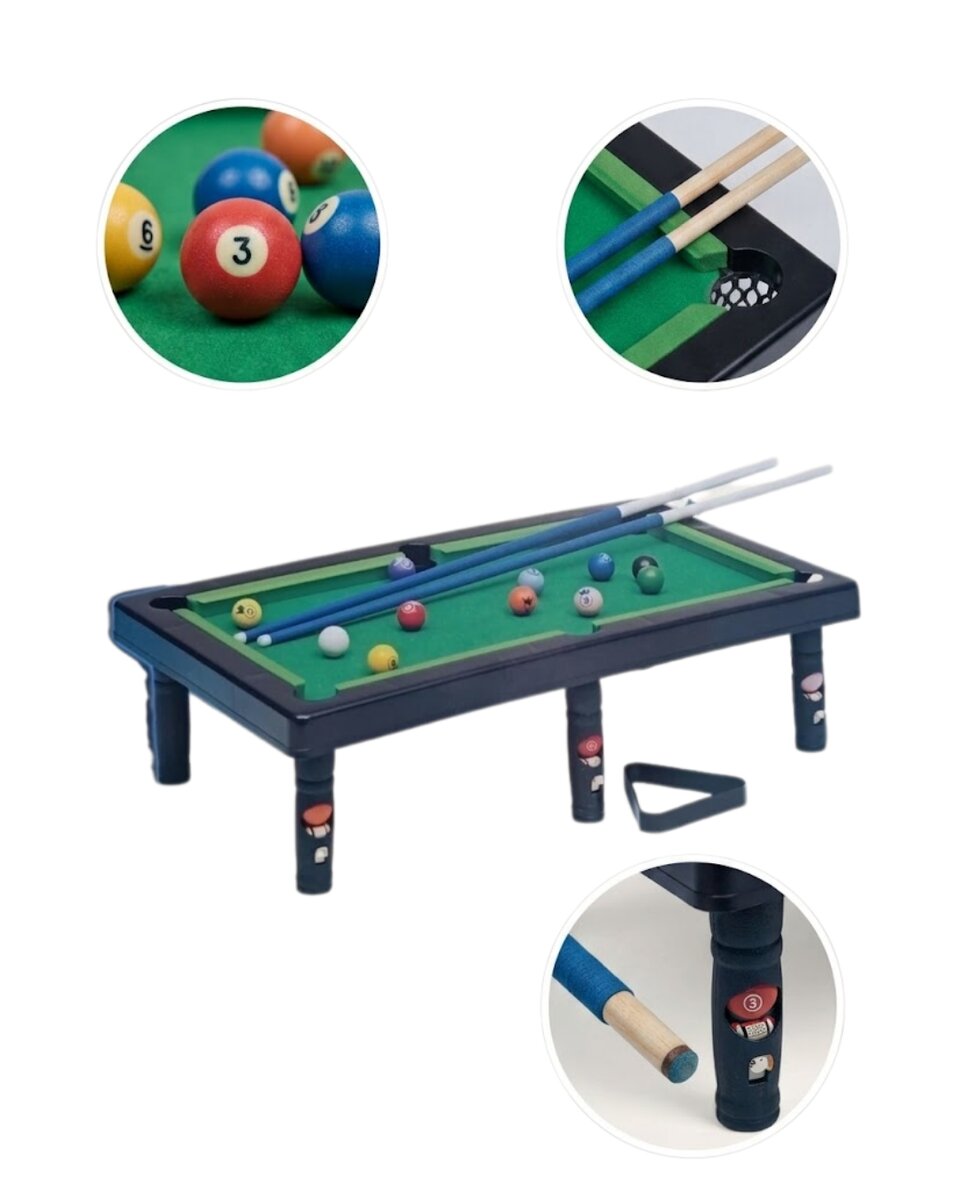 Oyuncak Bilardo Masası Seti Çocuklar İçin Eğlence ve Beceri Oyunu