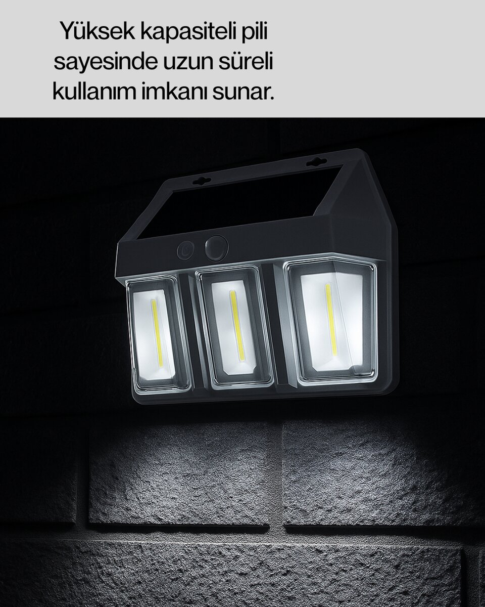 PIR Sensörlü Solar Lamba – Otomatik Şarj ve Gece Aydınlatma PIR Sensörlü Solar Lamba – Otomatik Şarj ve Gece Aydınlatma
