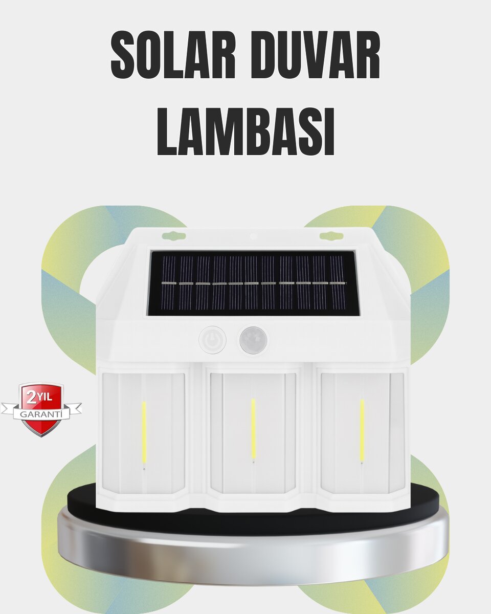 PIR Sensörlü Solar Lamba – Otomatik Şarj ve Gece Aydınlatma PIR Sensörlü Solar Lamba – Otomatik Şarj ve Gece Aydınlatma