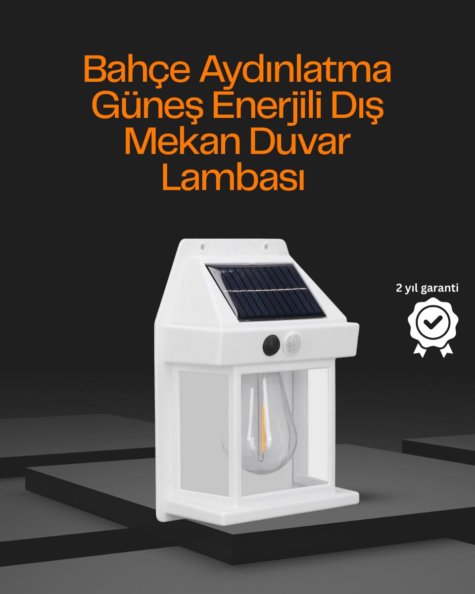 1800 mAh Pilli Solar Duvar Aydınlatma 1800 mAh Pilli Solar Duvar Aydınlatma