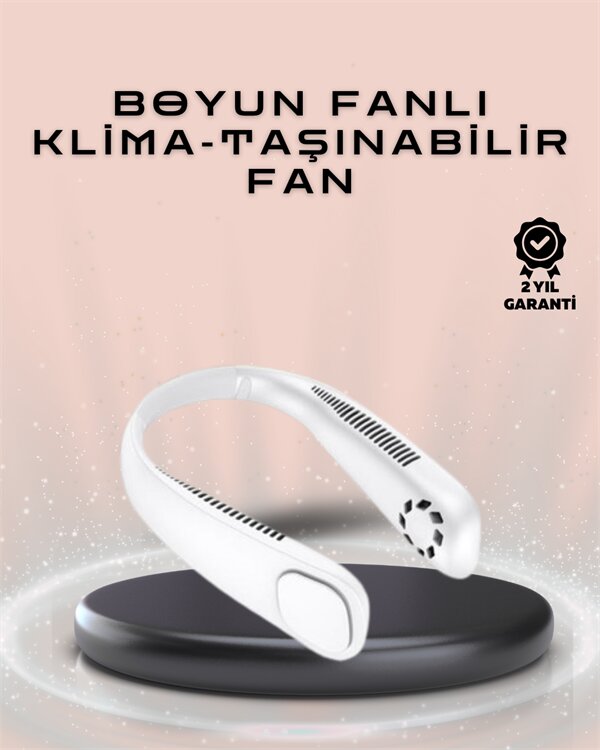 Giyilebilir Sessiz Fan | 224g Hafif, Bladeless Güvenli Tasarım, 5 Vitesli Soğutma, USB Şarjlı Fan Giyilebilir Sessiz Fan | 224g Hafif, Bladeless Güvenli Tasarım, 5 Vitesli Soğutma, USB Şarjlı Fan