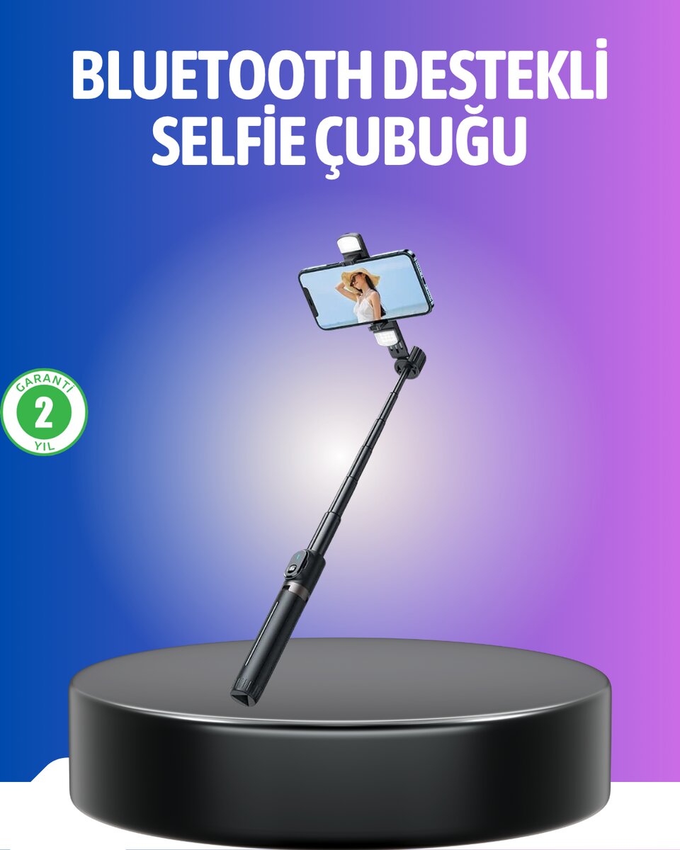 Bluetooth Selfie Çubuğu – Uzaktan Kumandalı Bluetooth Selfie Çubuğu – Uzaktan Kumandalı