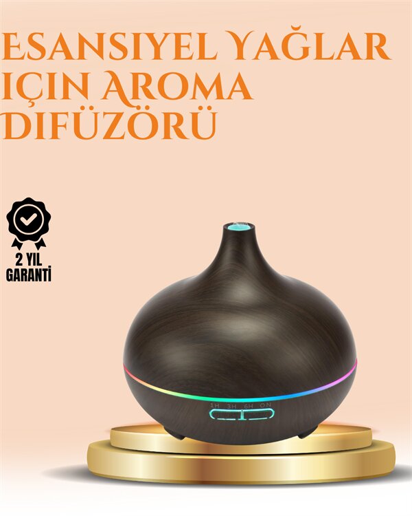 550 ml Ultrasonik Yağ Difüzörü ve Soğuk Buhar Nemlendirici 550 ml Ultrasonik Yağ Difüzörü ve Soğuk Buhar Nemlendirici