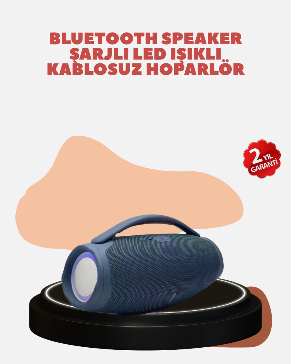 Renkli LED Efektli Suya Dayanıklı Taşınabilir Kablosuz Hoparlör Renkli LED Efektli Suya Dayanıklı Taşınabilir Kablosuz Hoparlör