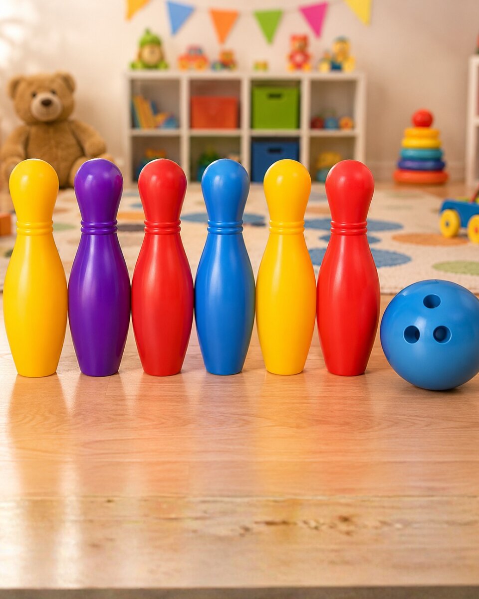 Renkli Çocuk Bowling Oyunu 6 Kukalı Eğitici Eğlence Seti Renkli Çocuk Bowling Oyunu 6 Kukalı Eğitici Eğlence Seti