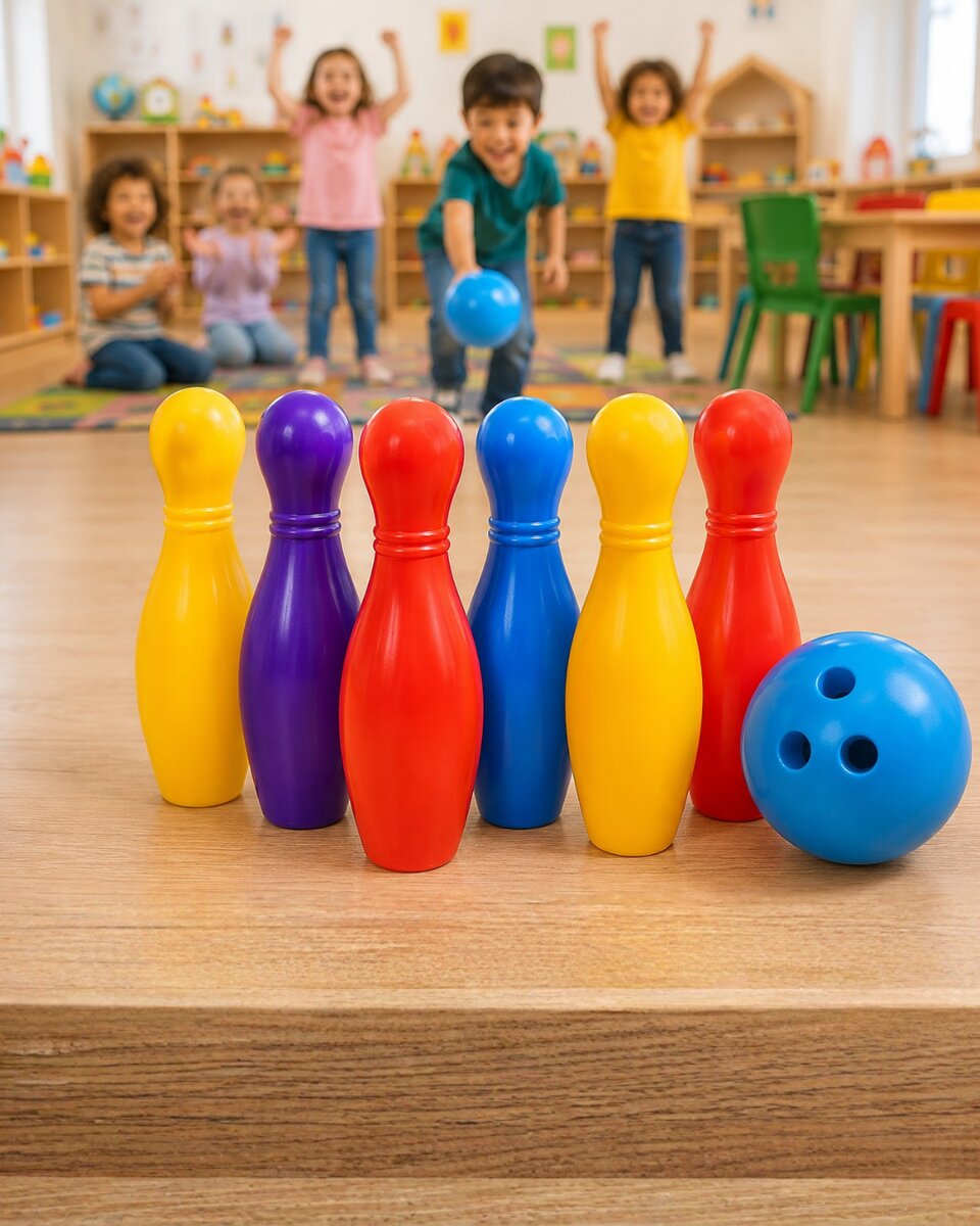 Eğlenceli Bowling Oyuncak Seti Çocuklar İçin Renkli Kuka ve Top Eğlenceli Bowling Oyuncak Seti Çocuklar İçin Renkli Kuka ve Top