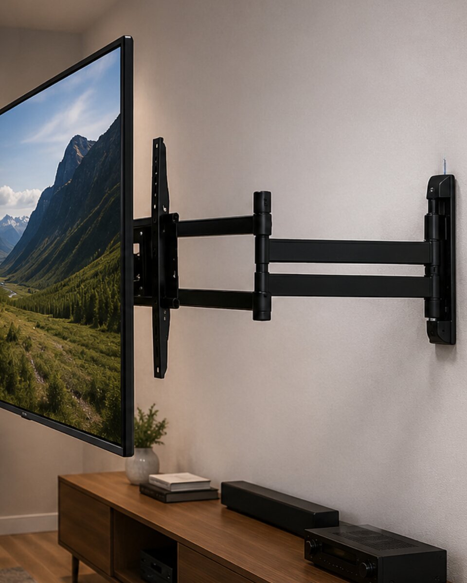 Çift Kollu TV Askı Aparatı Hareketli LCD LED Televizyon Askılığı Çift Kollu TV Askı Aparatı Hareketli LCD LED Televizyon Askılığı