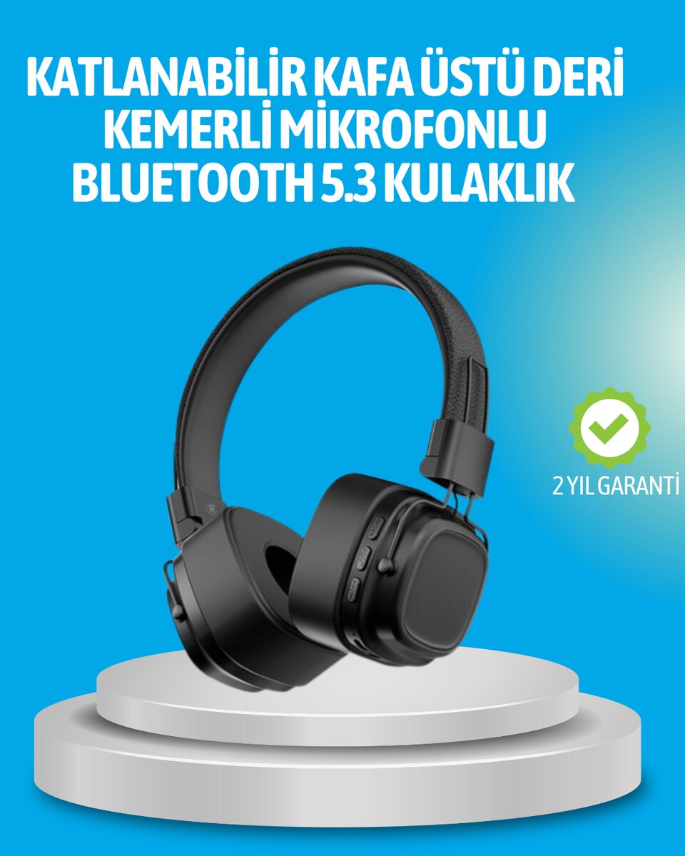 Deep Bass Destekli Kablosuz Katlanabilir Kulak Üstü Kulaklık Deep Bass Destekli Kablosuz Katlanabilir Kulak Üstü Kulaklık