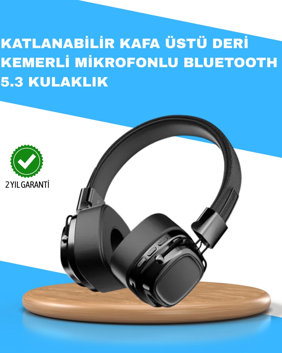 Katlanabilir Tasarımlı Taşınabilir Kablosuz Müzik Kulaklığı Katlanabilir Tasarımlı Taşınabilir Kablosuz Müzik Kulaklığı