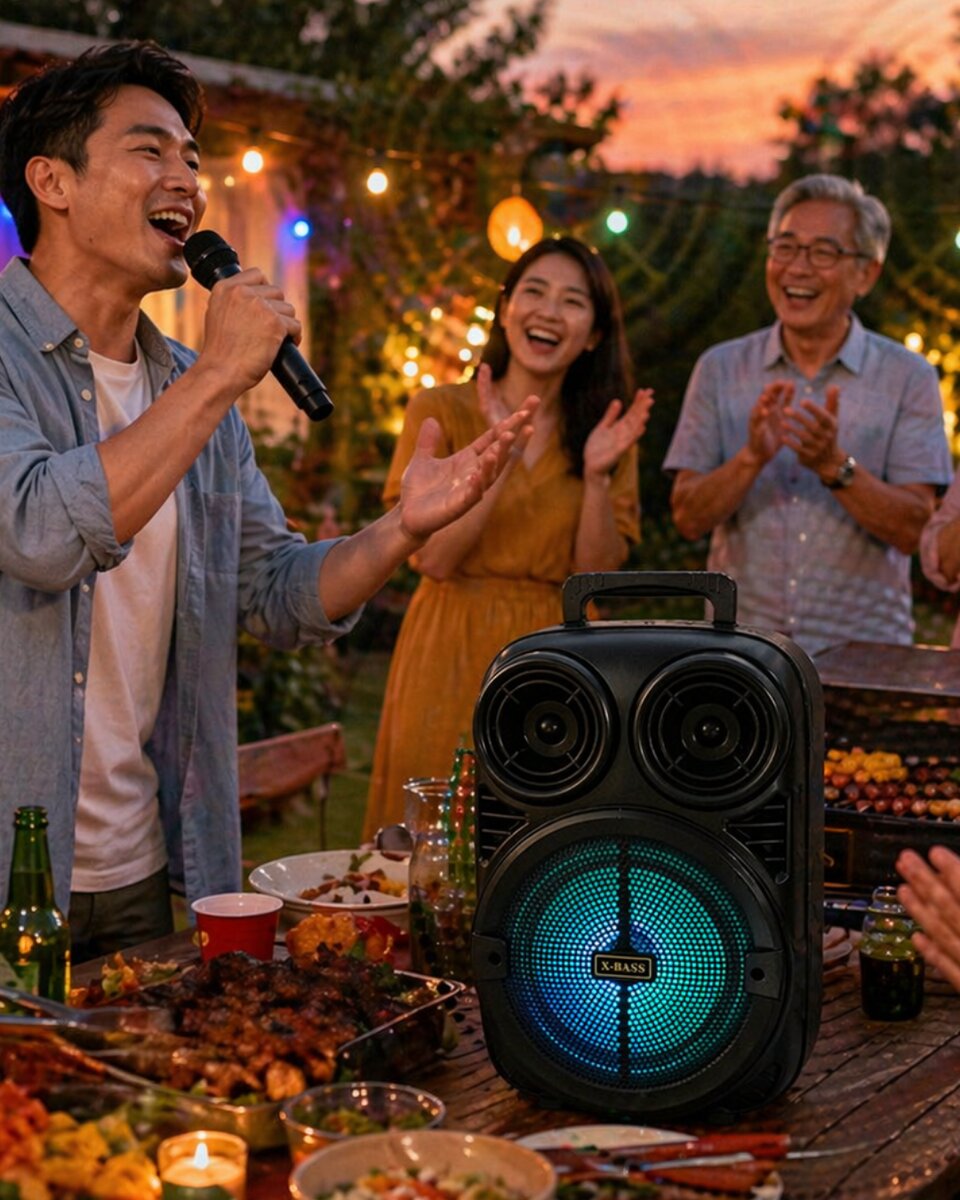 RGB Işıklı Bluetooth Karaoke Hoparlör Mikrofonlu USB TF Kart Destekli Taşınabilir Speaker RGB Işıklı Bluetooth Karaoke Hoparlör Mikrofonlu USB TF Kart Destekli Taşınabilir Speaker