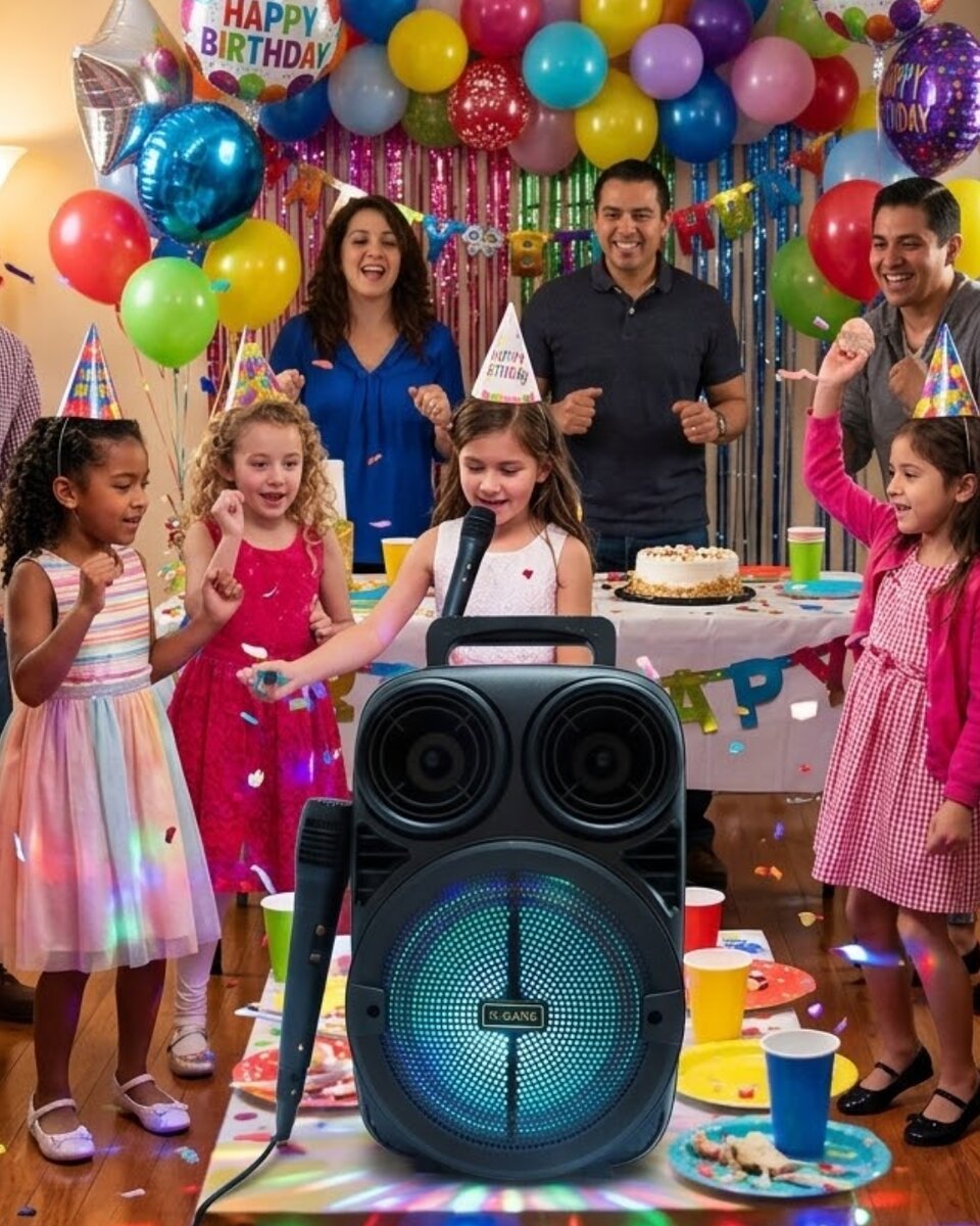 Kablosuz Karaoke Hoparlör Mikrofonlu RGB Işıklı Bluetooth Speaker USB TF Kart Destekli Kablosuz Karaoke Hoparlör Mikrofonlu RGB Işıklı Bluetooth Speaker USB TF Kart Destekli