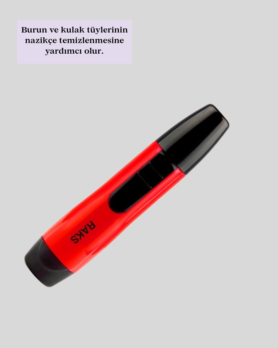 Raks Leo Burun Kulak Tüy Alma Makinesi 45 dk Şarj Süreli Kırmızı Raks Leo Burun Kulak Tüy Alma Makinesi 45 dk Şarj Süreli Kırmızı