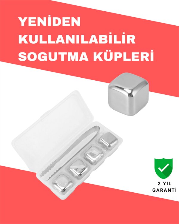 Hızlı Soğutma Özellikli Paslanmaz Metal Buz Küpü Takımı Hızlı Soğutma Özellikli Paslanmaz Metal Buz Küpü Takımı