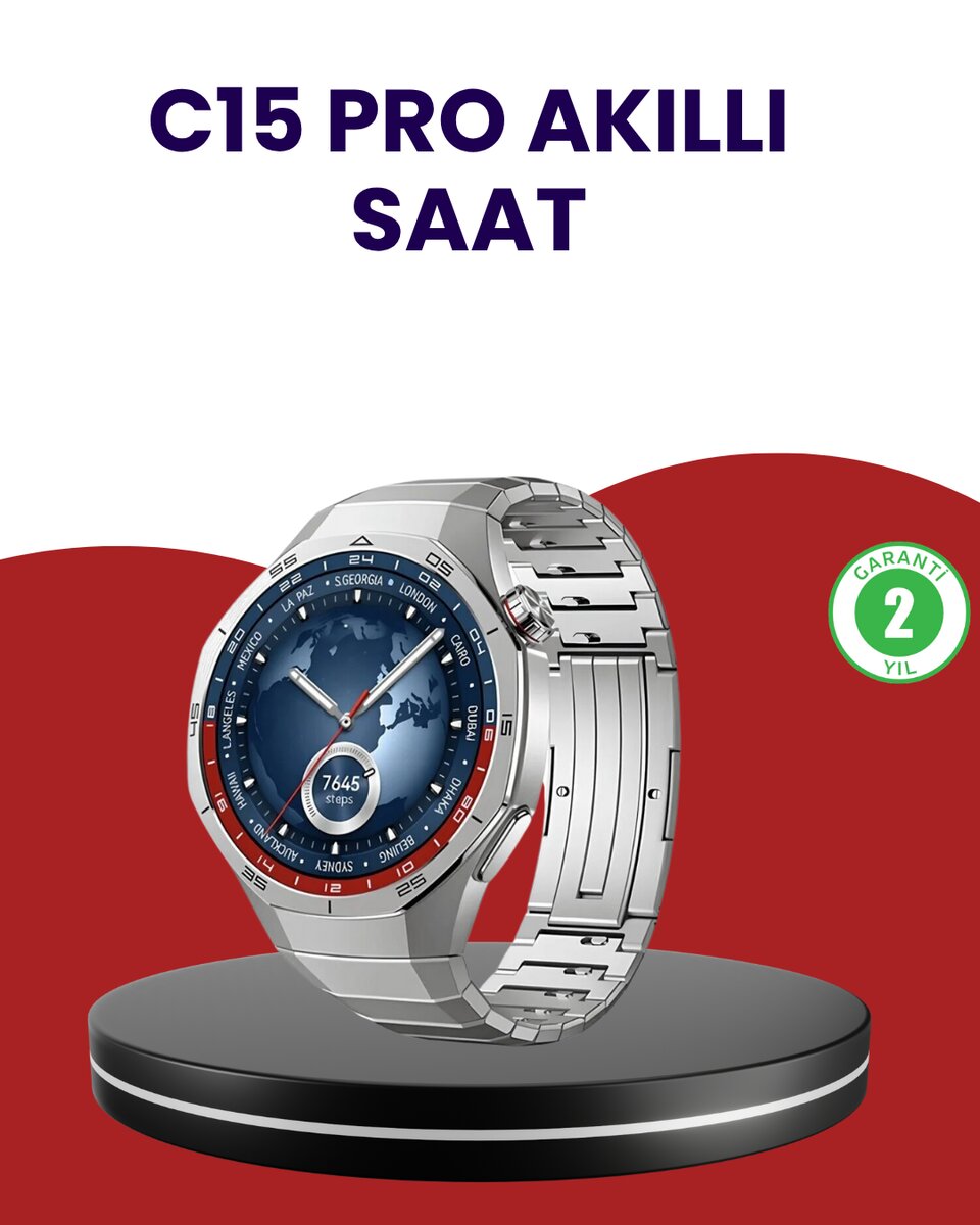 Adım Sayar ve Uyku Takip Özellikli Akıllı Saat Adım Sayar ve Uyku Takip Özellikli Akıllı Saat