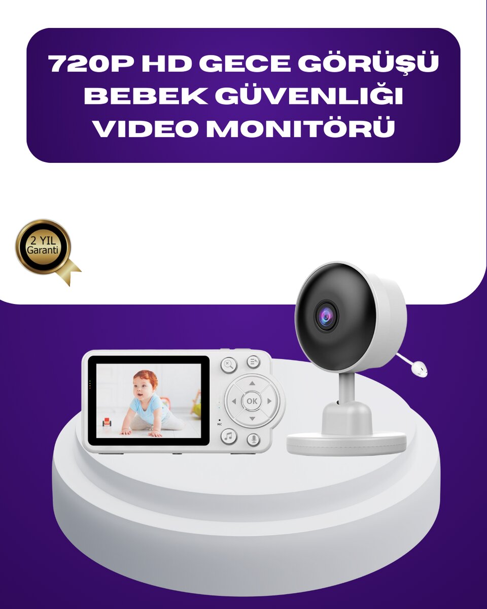 2.8 İnç Ekranlı Bebek Kamerası Gece Görüşlü ve Sesli İletişim 2.8 İnç Ekranlı Bebek Kamerası Gece Görüşlü ve Sesli İletişim