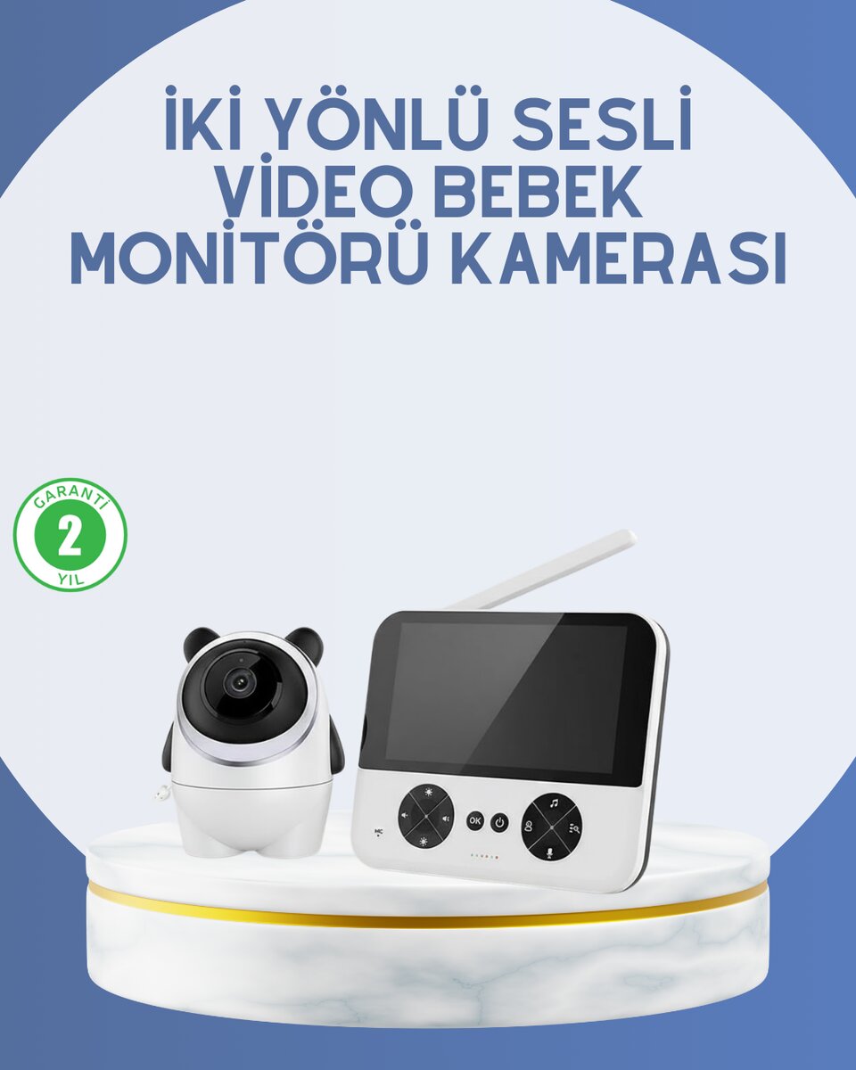 Kablosuz Bebek Monitörü 720P Görüntü ve Geniş Ekran Kablosuz Bebek Monitörü 720P Görüntü ve Geniş Ekran