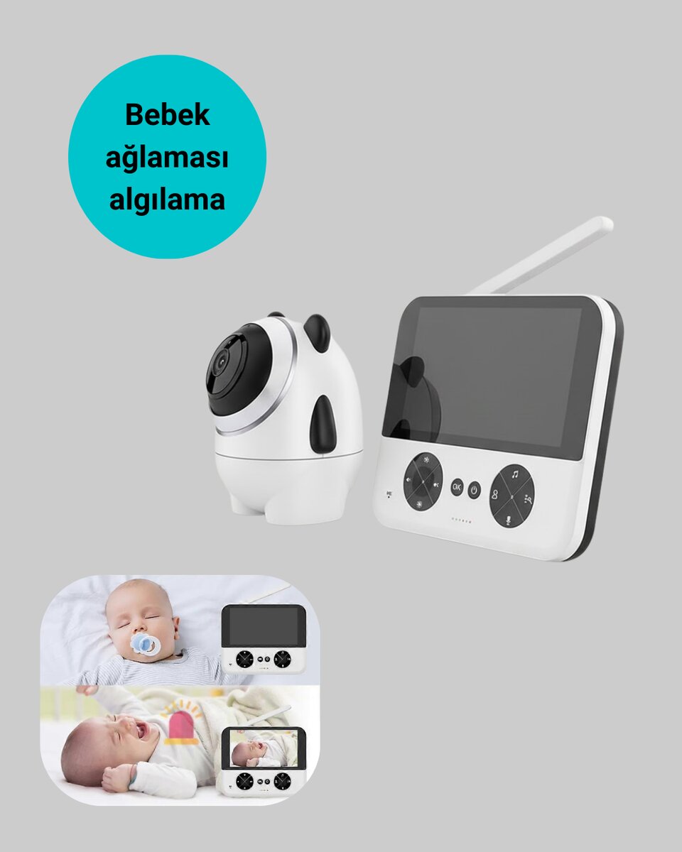 720P Bebek Kamerası Uzaktan Kontrollü Gece Görüşlü Monitör 720P Bebek Kamerası Uzaktan Kontrollü Gece Görüşlü Monitör