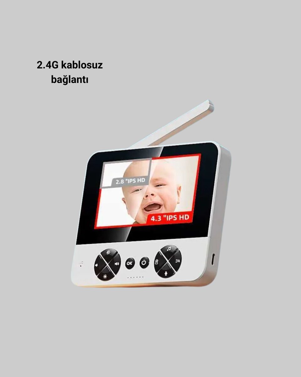 720P Bebek Kamerası Uzaktan Kontrollü Gece Görüşlü Monitör 720P Bebek Kamerası Uzaktan Kontrollü Gece Görüşlü Monitör
