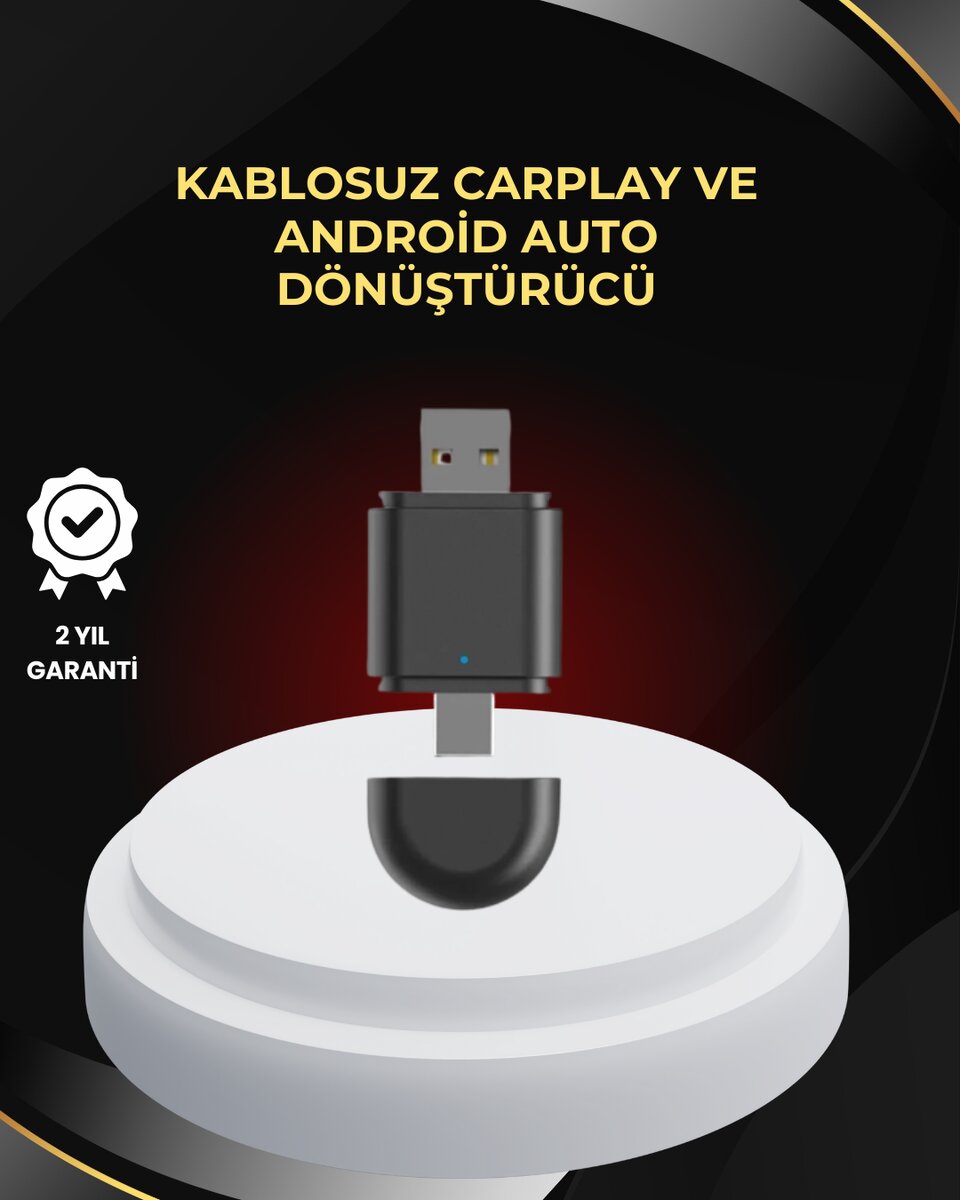Kablosuz CarPlay ve Android Auto Dönüştürücü – USB-A & Type-C Girişli Akıllı Adaptör Kablosuz CarPlay ve Android Auto Dönüştürücü – USB-A & Type-C Girişli Akıllı Adaptör