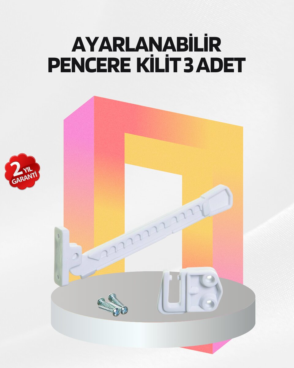 Cam Pencere Güvenlik Kilidi Açılma Sınırlayıcı Aparat 3 Adet Cam Pencere Güvenlik Kilidi Açılma Sınırlayıcı Aparat 3 Adet