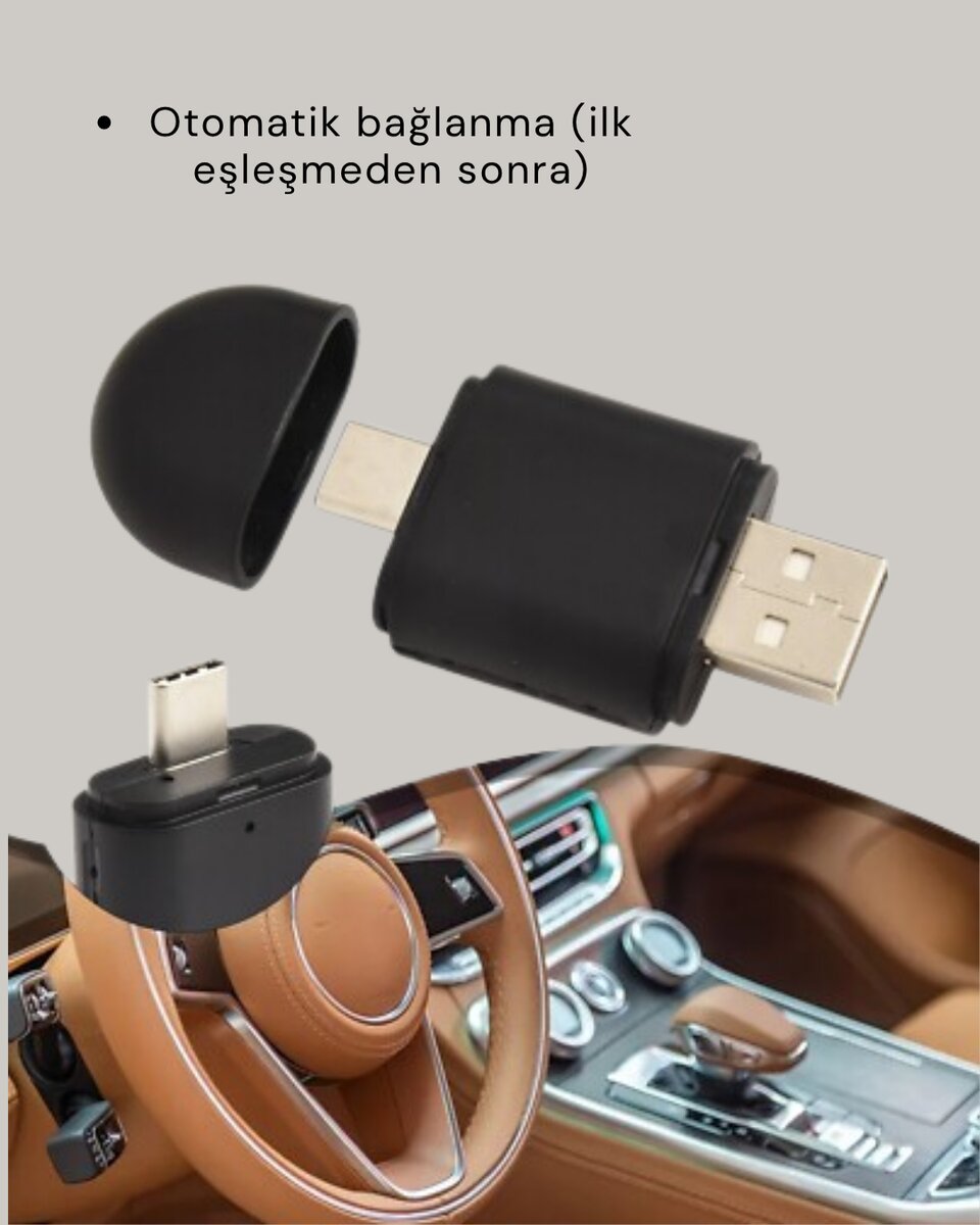 Kablosuz CarPlay Dönüştürücü – Akıllı Tak & Çalıştır Araç Adaptörü Kablosuz CarPlay Dönüştürücü – Akıllı Tak & Çalıştır Araç Adaptörü