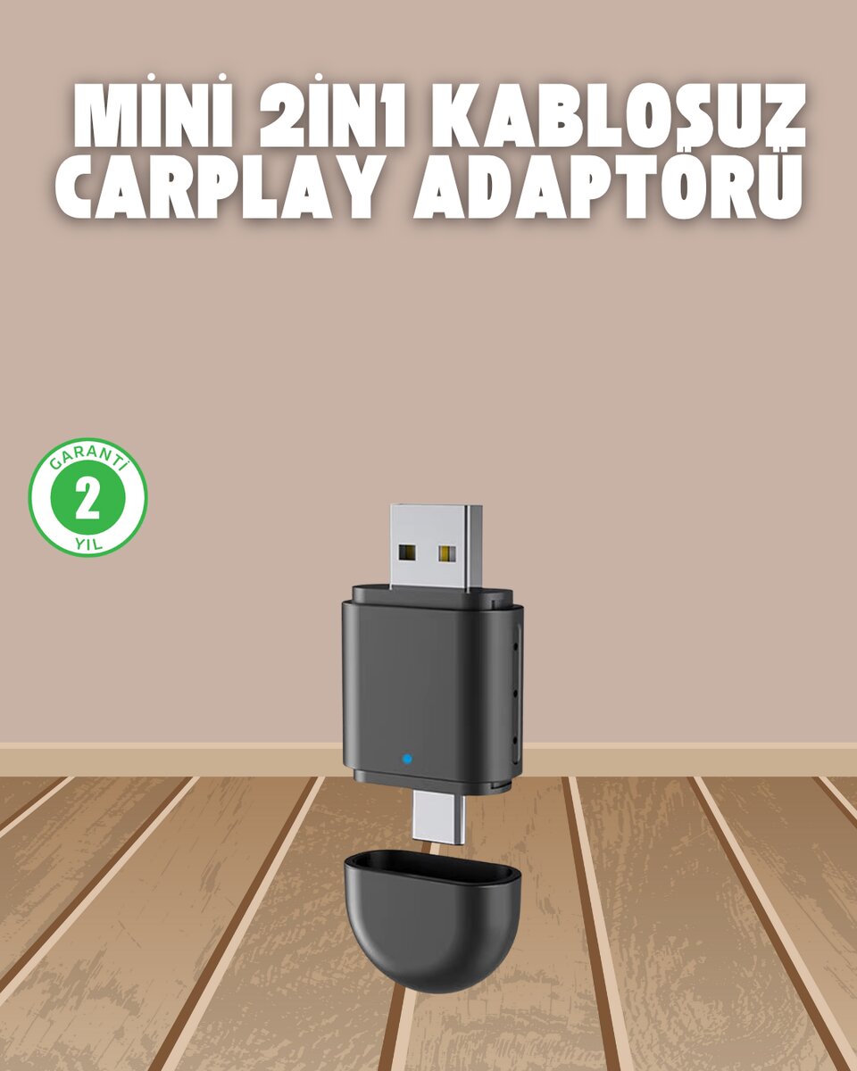 Kablosuz CarPlay Adaptörü – USB-A & Type-C Uyumlu Hızlı Bağlantı Cihazı Kablosuz CarPlay Adaptörü – USB-A & Type-C Uyumlu Hızlı Bağlantı Cihazı