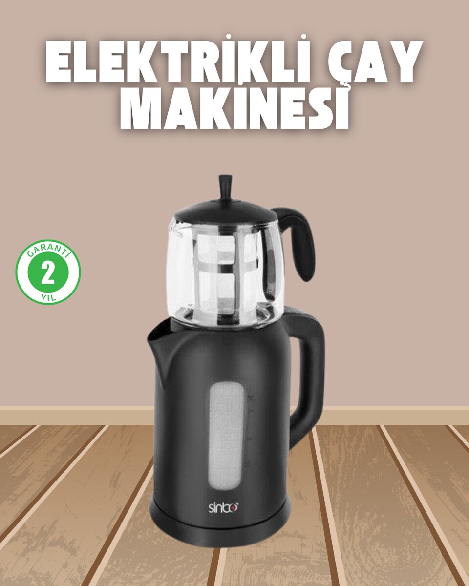 0,9 L Cam Demlik ve 1,7 L Su Haznesi ile Çay Keyfi 0,9 L Cam Demlik ve 1,7 L Su Haznesi ile Çay Keyfi