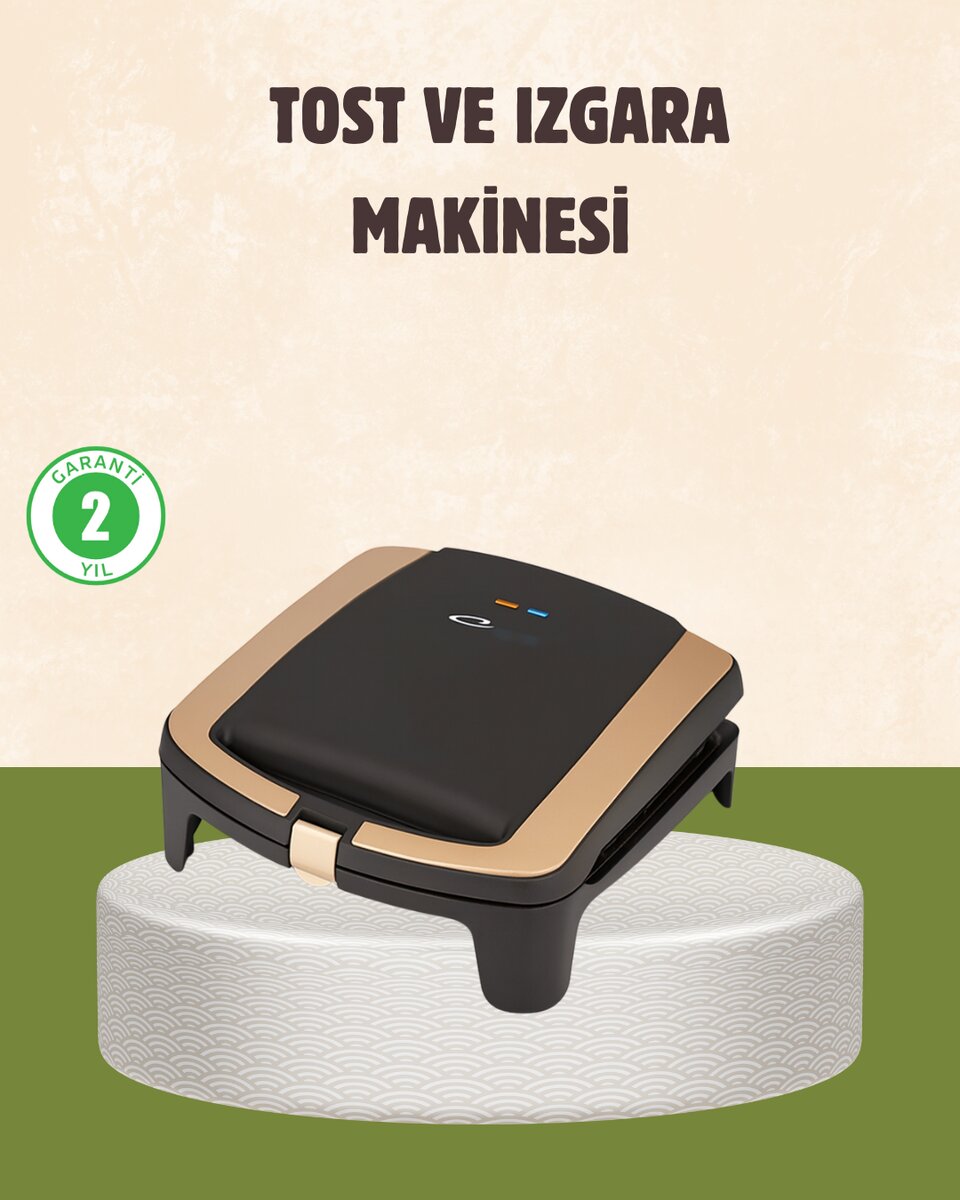 Tost Makinesi Isı Kontrollü 4 Dilim Kapasiteli Tost Makinesi Isı Kontrollü 4 Dilim Kapasiteli
