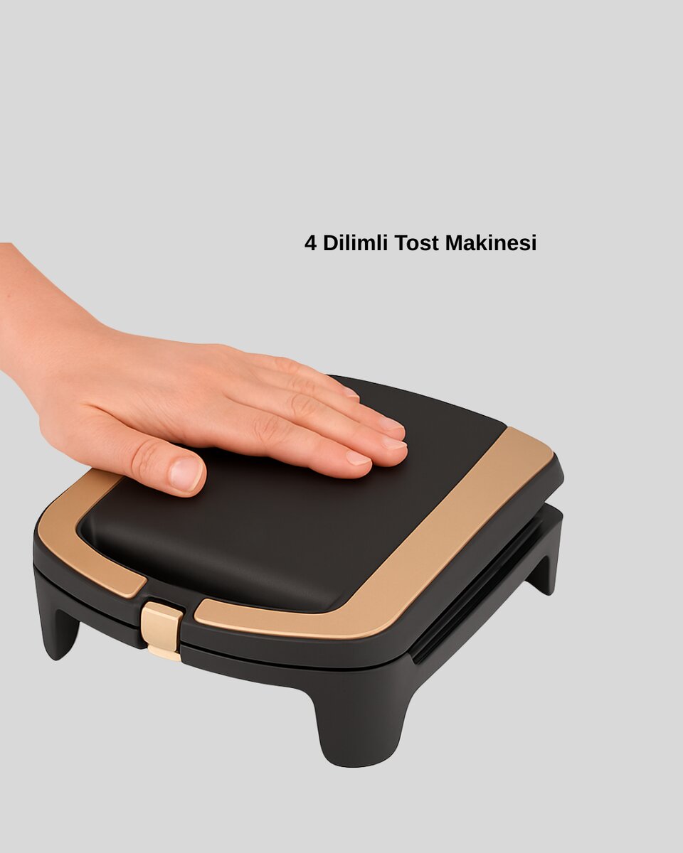 Tost Makinesi Isı Kontrollü 4 Dilim Kapasiteli Tost Makinesi Isı Kontrollü 4 Dilim Kapasiteli