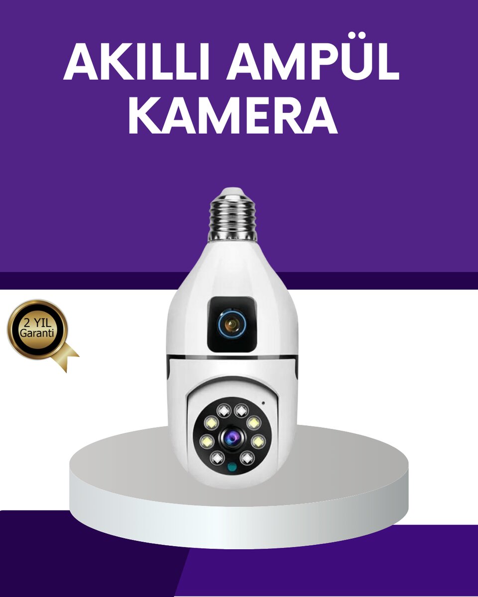 1080P WiFi Ampul Güvenlik Kamerası – Gece Görüş & Uzaktan Erişim 1080P WiFi Ampul Güvenlik Kamerası – Gece Görüş & Uzaktan Erişim
